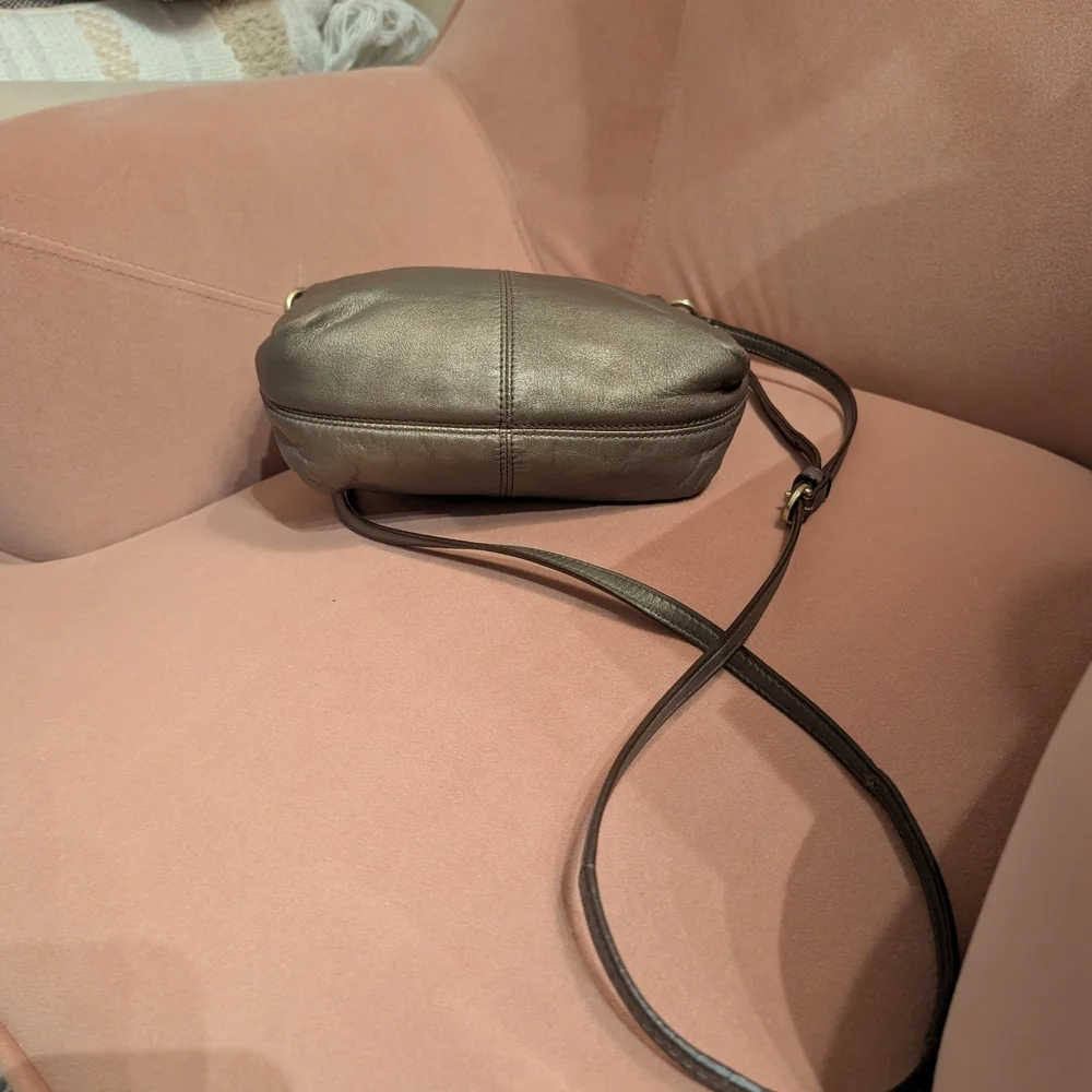 COACH Metallic Bronze Crossbody Bag